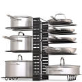 2019 New Arrival Amazon Hot Adjustable Metal POT Organizer,Kitchen Organizer Rack,Pan Rack For Kitchen